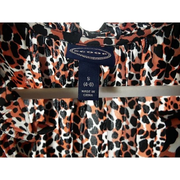 NWT Scoop Leopard Print Maxi Dress Black Brown S - Picture 5 of 5